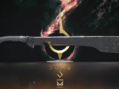 DUNE Sword Collection 2 in 1 Low-poly 3D model