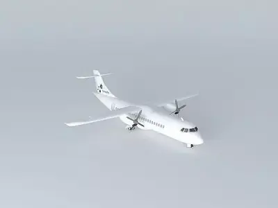 ATR-42 airplane with propellers Free 3D print model