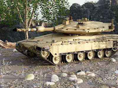 merkava 4 armoured tank 3D model
