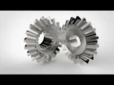 Gears two metal Free 3D model