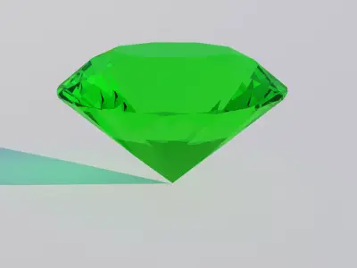 Esmeralda Brillante - Modelo 3D de Alta Calidad Low-poly 3D model