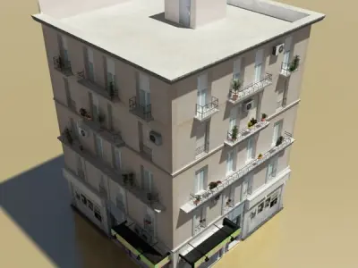 Photorealistic Low Poly Building 3D model