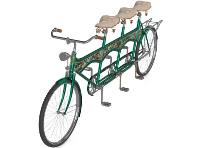 Tandem Bicycle 3D model