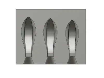 80 100 120g Fishing Sinker Mold 3D model