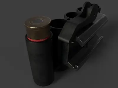 Picatinny Shell Holder for Shotgun Shells Low-poly 3D model