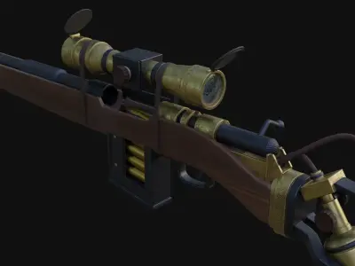 SR1 - Rifle Low-poly 3D model