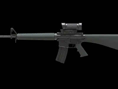 Colt Canada C7A1 Low Poly Low-poly 3D model