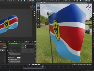 Animated Cyprus Flags  3D model