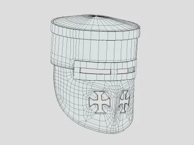 Medieval Helmet 06 Low Poly PBR Realistic Low-poly 3D model