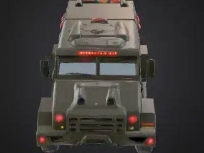 Stylized Armored Tactical Vehicle Low-poly 3D model