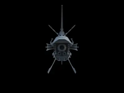 Sci Fi Alien SpaceShip 3D model