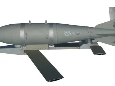FAB500-M62 UMPK Russian Glide Bomb Game Ready PBR Model Low-poly 3D model