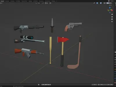 weapons 3D model purchase