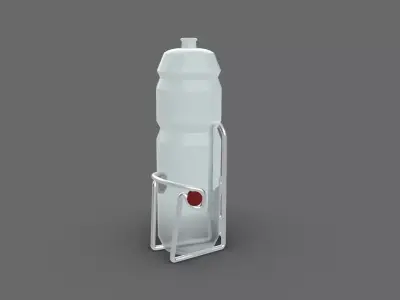 Bicycle Bottle Cage and Bottle 3D model