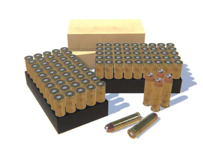 45Colt Ammo Pack Low-poly 3D model