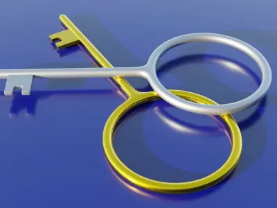 Padlock Key 3D model