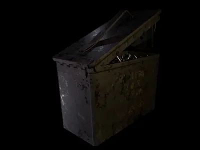 5 56 Ammo Box Low-poly 3D model