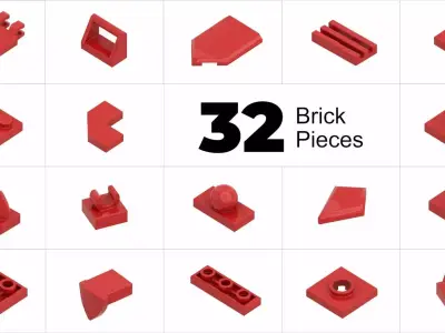 TwindBricks3D - 32 Bricks Tile Modifield collection 3D print model