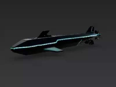 Carbon Stealth Interceptor 3D Model Low-poly 3D model