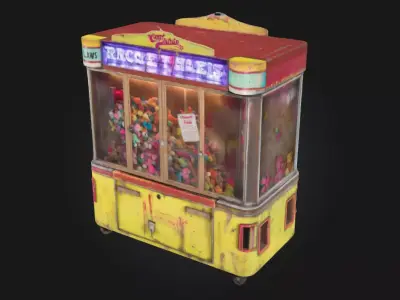Claw Machine Nostalgia  Retro Arcade Charm in 3D 3D model