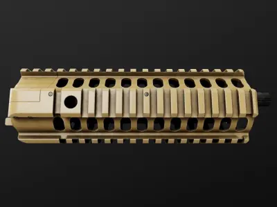 LWRCI MKII-B Arm-R Rail AR15 handguard Low-poly 3D model