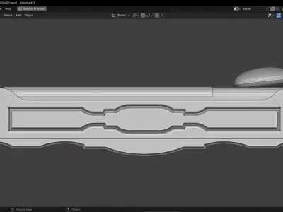 Vintage Bed and Nightstand Low-poly 3D model