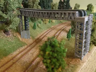 Steam Pipe bridge 1-87 FDM 3D print model