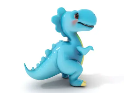 Cute Dinosaur Character D Model Pack Low-poly 3D model