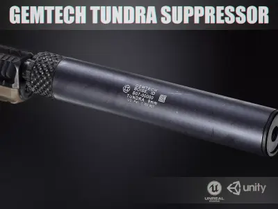 Gemtech Tundra Suppressor 9mm Low-poly 3D model