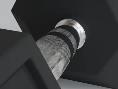 Realistic Dumbell Weight 3D model