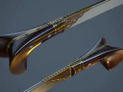 Turkish scimitar 3D model