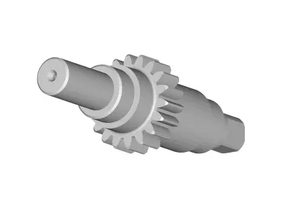Gear shaft 3D print model