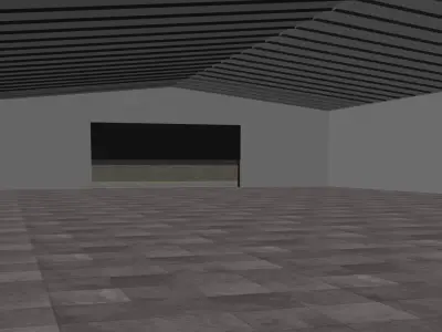 Warehouses warehouse in aerial view 3D model