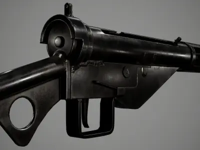 Sten MKII Low-poly 3D model