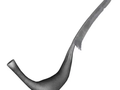 Indo persian horn knife 3D model
