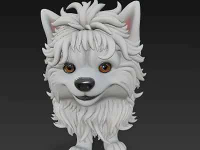 Handsome Dog Realistic 3D Model Basic - Low Poly Realistic Low-poly 3D model