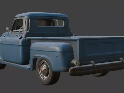 Old Pickup Truck 3D Model 3D model