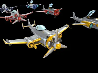 VIASS AIR PLANES Low-poly 3D model