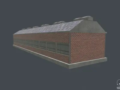 Warehouse 01 Low-poly 3D model