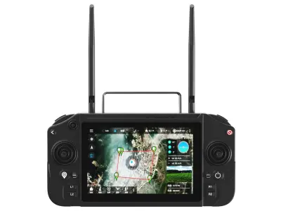  Detailed Drone With Controller Black 