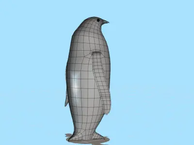 penguin lowpoly Low-poly 3D model