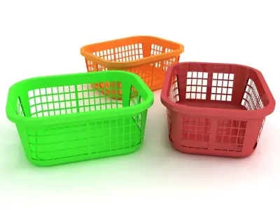 plastic basket 3D model