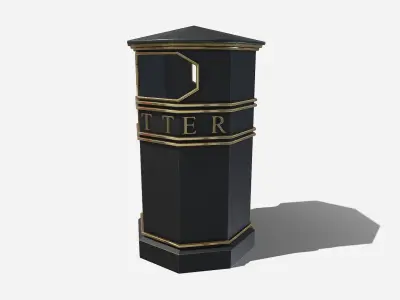 litter bin Low-poly 3D model purchase