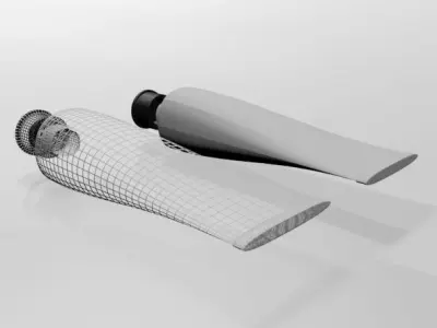 Aluminium Barrier Tube 01 3D model