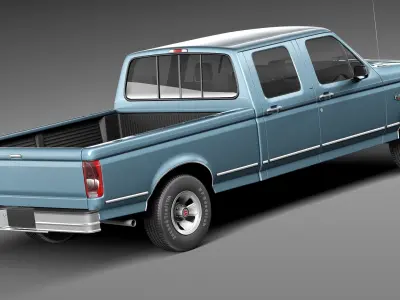 Ford F-150 1992-1996 Crew cab 3D model