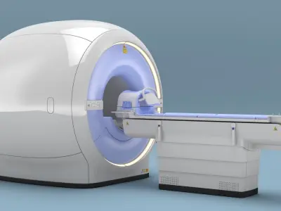 Diagnostic MRI Equipment with Sliding Platform 3D model