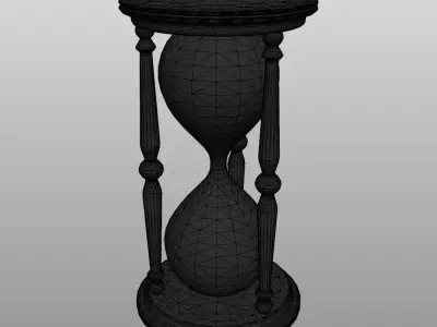 Hourglass Low-poly 3D model shop