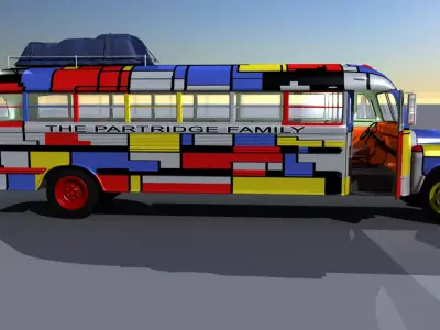 1957 School Bus 3D model