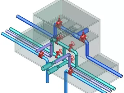 Valves station - Camin de vane Free 3D model