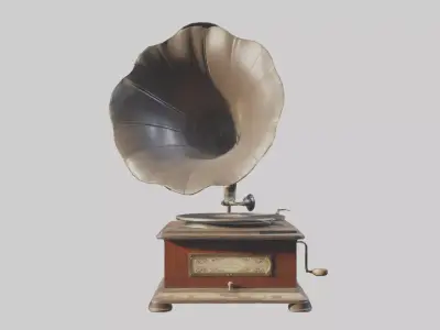 Dusty Old Gramophone Model Low-poly 3D model